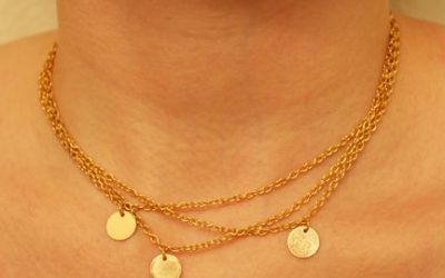 Me + Ro-style 3-Disc Multi-Chain Necklace