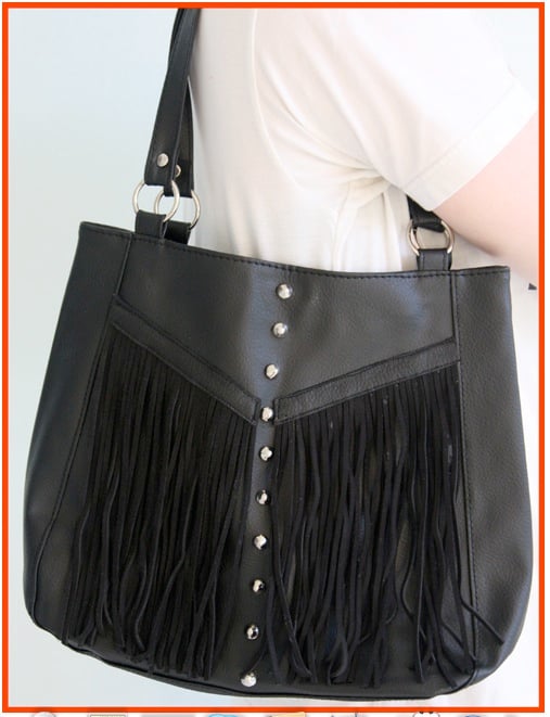 Studs fringe diy project bag handbag