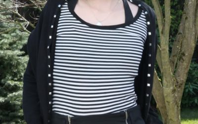 First Day of Spring Outfit & Studded Cardigan DIY