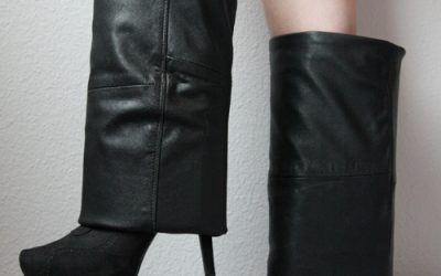 DIY Boot Covers from a Leather Jacket