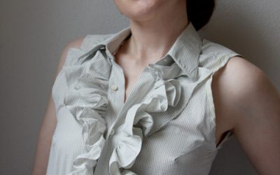 How to Make a Ruffled Top from a Men’s Shirt