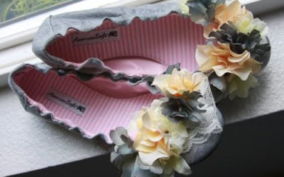 DIY Flowered Ballet Flats