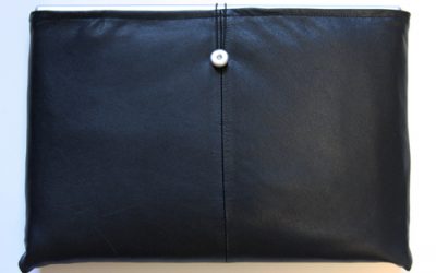 DIY Laptop Sleeve Made From a Leather Jacket