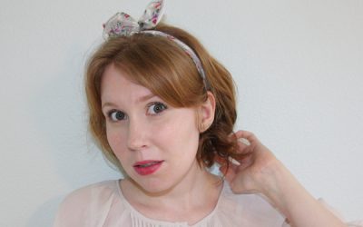 DIY: Wired Scarf Rabbit Ears Headband from a Handkerchief