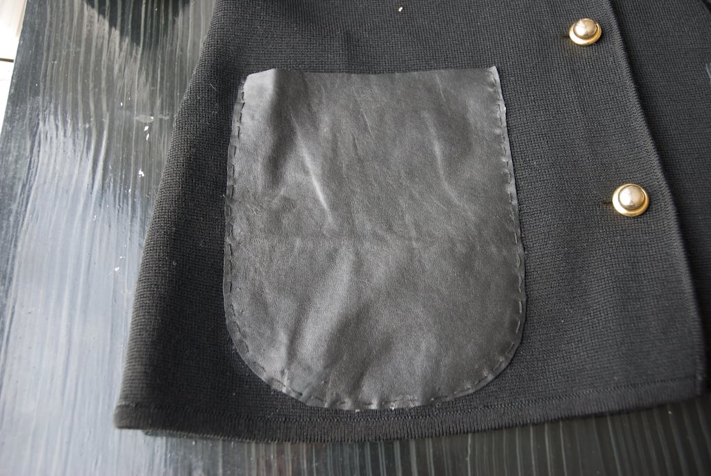 A Pair and A Spare DIY Leather Pocket Knit 14