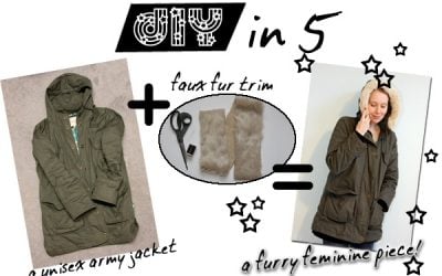 DIY in 5: Faux Fur-Lined Hood