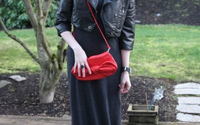 2.23.11 Outfit: Maxidress and Orange Lips