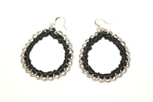 woven chain earrings