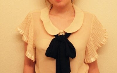 DIY in 5: Chiffon Bow Blouse
