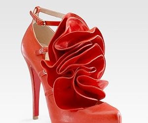 Inspired Alert! Newport-News Ruffled-Front Sandals