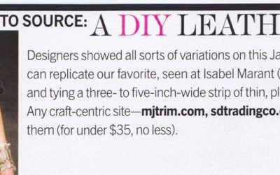 DIY Leather Obi Belt Idea from Lucky Magazine