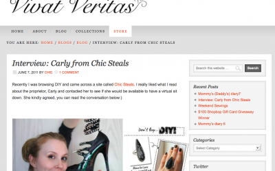 Featured on Vivat Veritas!