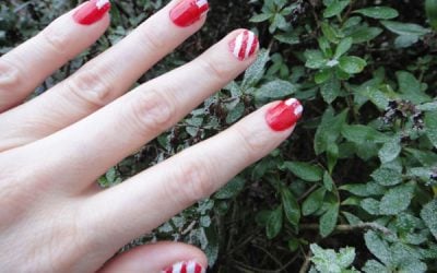 DIY Candy Cane Nails – A Holiday Manicure Using Color Dots