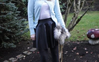 12.4.11 Outfit: Pleather and Sparkles…and What Happens to the Furry Bag