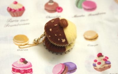 The Cutest Little Coin Purse Ever!  (Felt Handmade Japanese Cookie Coin Case)