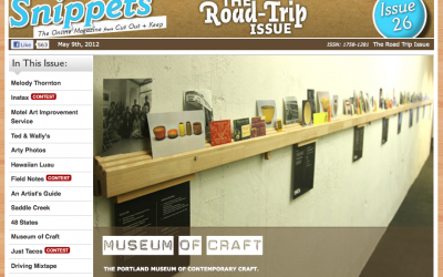 Portland’s Museum of Craft Featured in Cut Out + Keep’s The Road Trip Issue of Snippets Magazine