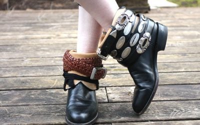DIY Free People Luxury Jones Belt-Wrapped Vintage Cowboy Boots