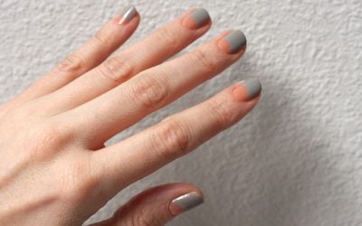 Elegantly Understated Half-Moon Manicure: Greige Neutrals