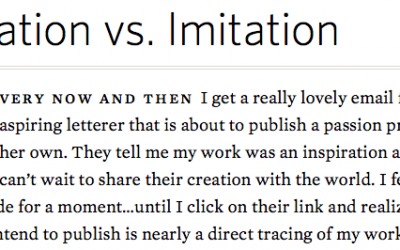 Inspiration vs. Imitation – Designer Jessica Hische’s Amazing Words