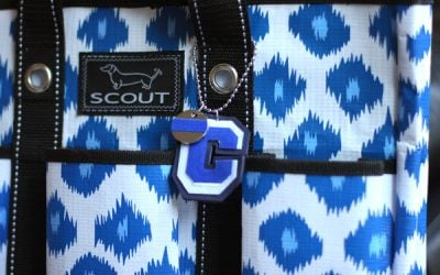 DIY Preppy Initial Back-to-School Keychain Bag Charm