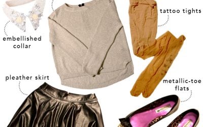 Buy It or DIY It: Glitter and Leather Fall Outfit