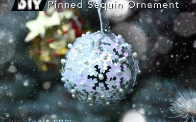 DIY Easy Pinned Sequin Ball Ornaments