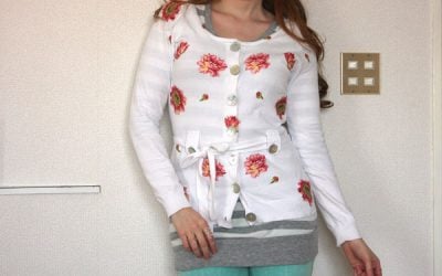 DIY Floral Applique Cardigan for Spring