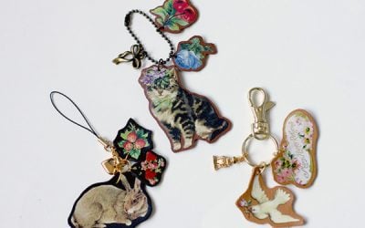 DIY: Quick n Easy Vintage-Style Iron-On Decal Leather Keyring Charms