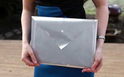DIY Metallic Envelope Clutch