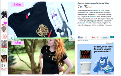 My DIY Sequin T-Shirt Featured on MSN’s Glo Digital Magazine!