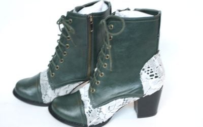 DIY Lace-Covered Boots