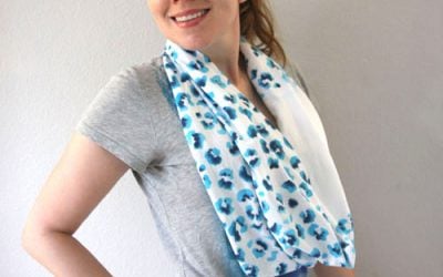 DIY Leopard T-Shirt No-Sew Scarf Made From a T-Shirt