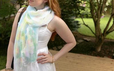DIY Watercolor Dyed Scarf