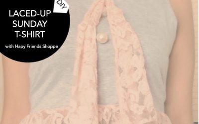 DIY Laced-Up Sunday Tee Upcycle from Hapy Friends Shoppe
