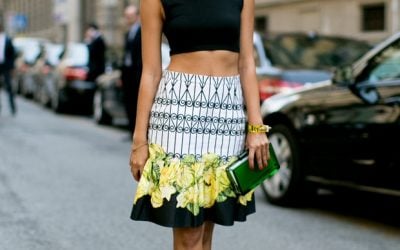 Current DIY Outfit Obsession: Cropped Top and Flounced Flowered Skirt