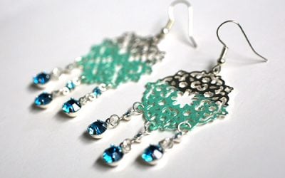DIY Ombre Filigree Earrings