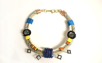 DIY Mixed Media Decorated Rope Necklace