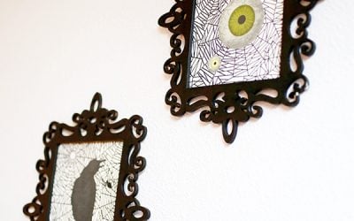 DIY Halloween Decoupaged Spooky Cut-Out Pictures
