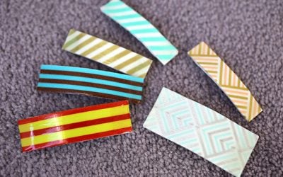DIY Washi Tape Barrettes