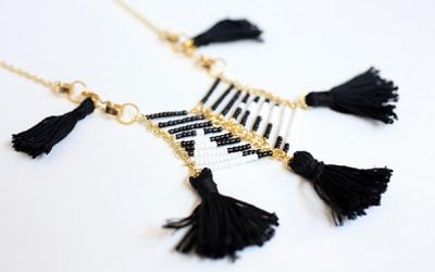 DIY Anthropologie Beaded Tassel Necklace