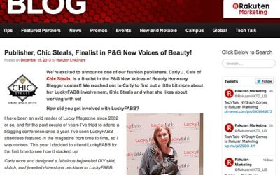 Featured on Rakuten Linkshare Blog!