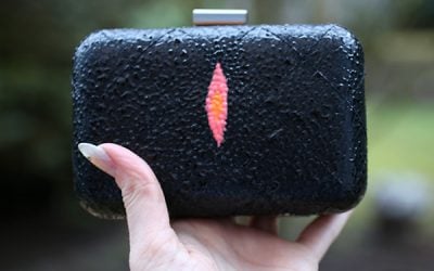 DIY Faux Stingray Box Clutch with Tulip Neon 3D Paints