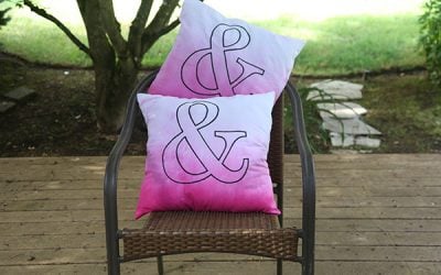 DIY Outdoor Ombre Typography Pillows with Tulip Tie Dye