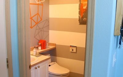 DIY Geometric Modern Bathroom Makeover
