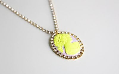 DIY Tom Binns Neon Cameo Necklace