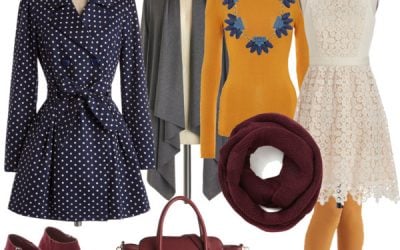 Layer Up for Fall in Hues of Mustard, Burgundy, and Navy with Modcloth