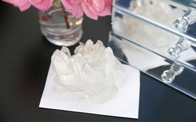 DIY Faux Geode Quartz Paperweight Objet