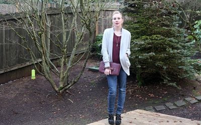 Outfit 1.03.15: Marsala Top and How to Care for Your Dark Colored Clothing