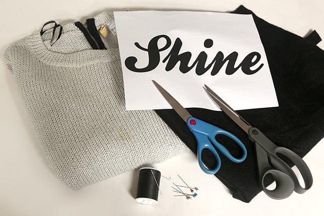 diy-shine-word-sweater-materials-chic-steals