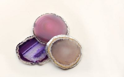 DIY Agate Slice Drink Coasters